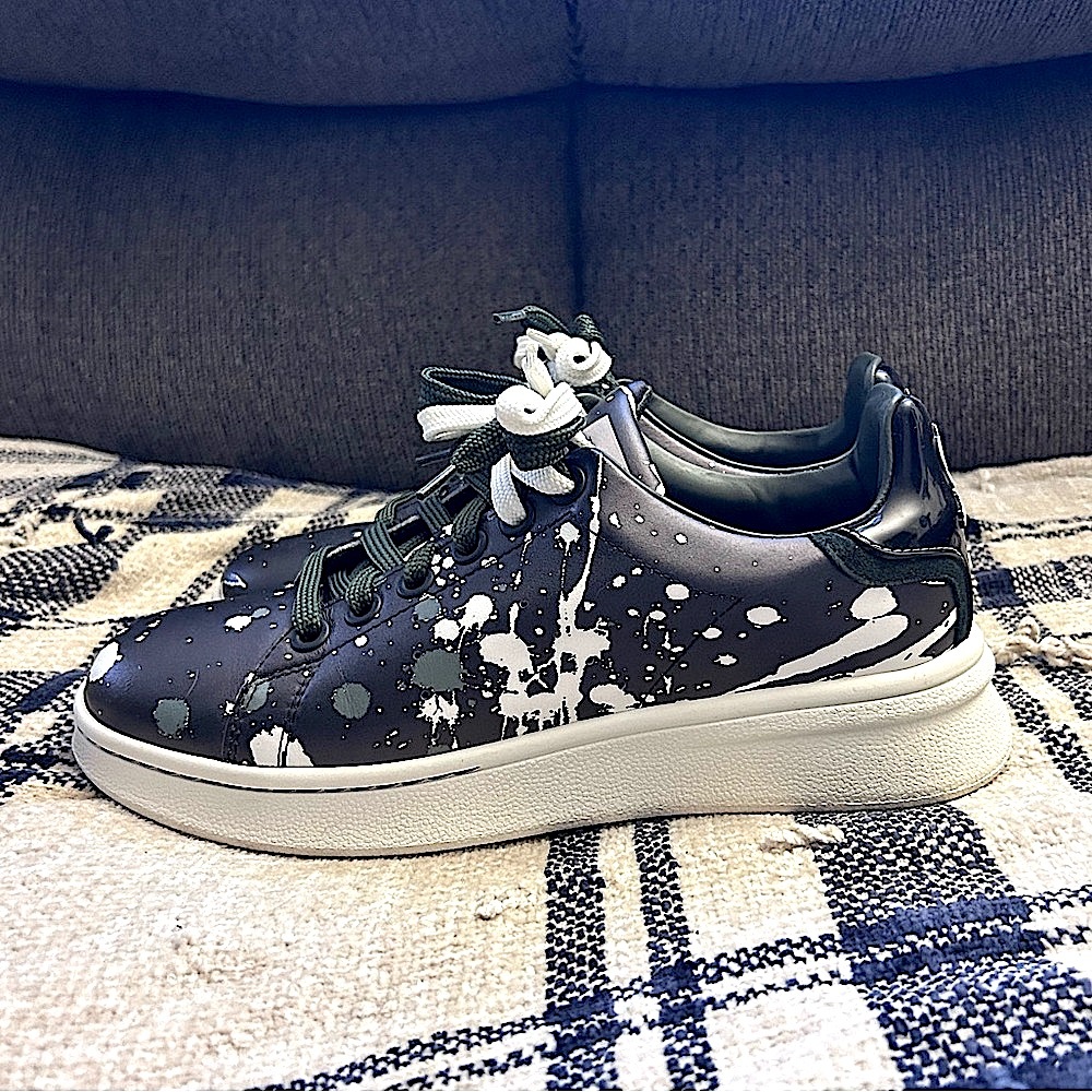 The Paint Splatter Tennis Sneakers in Black by Marc Jacobs - Excellent Condition - Picture 6 of 16